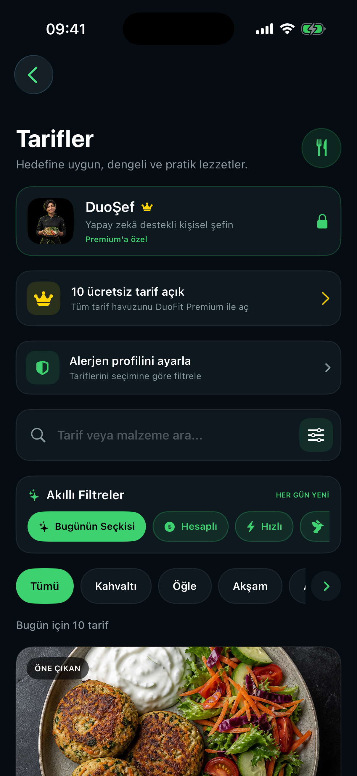 DuoFit app screen 2