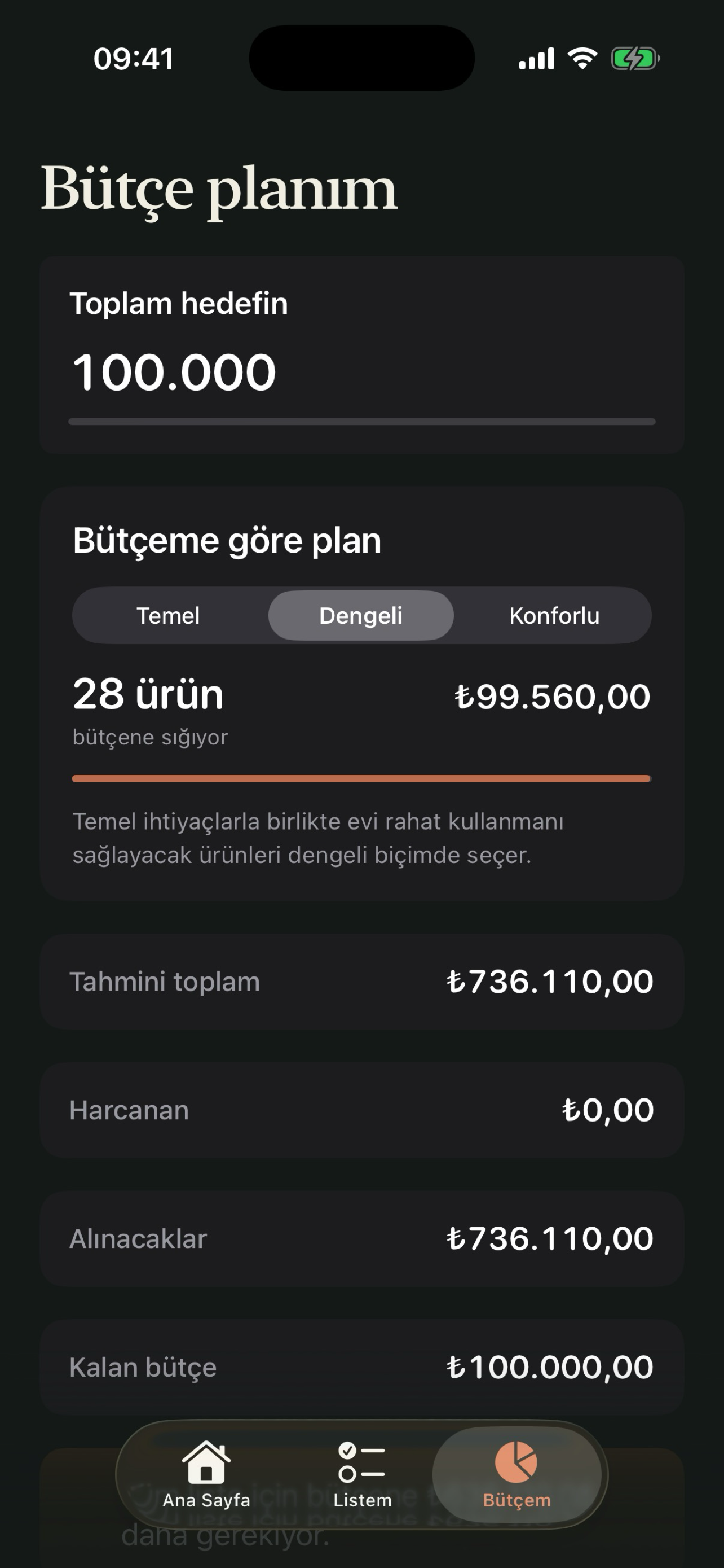 Evvela app screen 2
