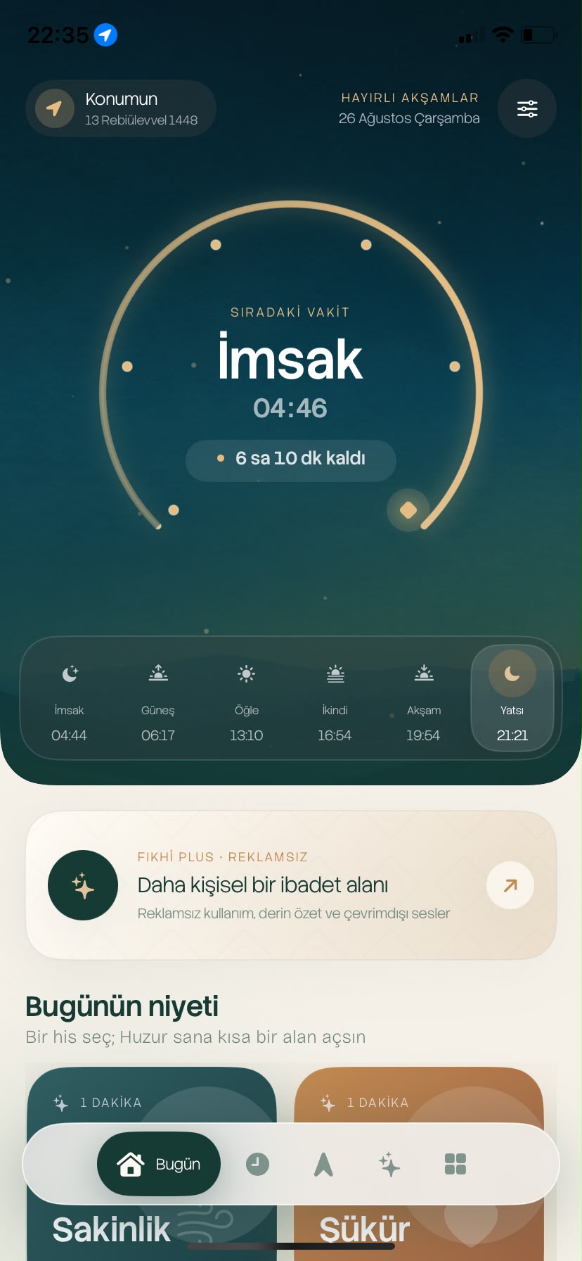 Fıkhî app screen 1