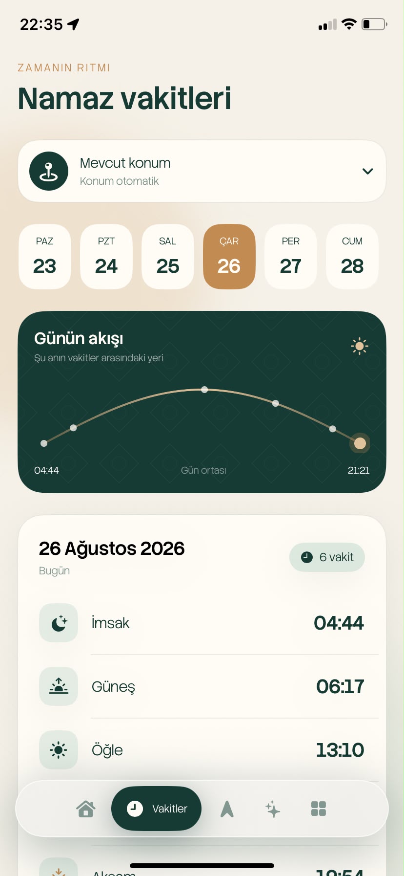 Fıkhî app screen 2