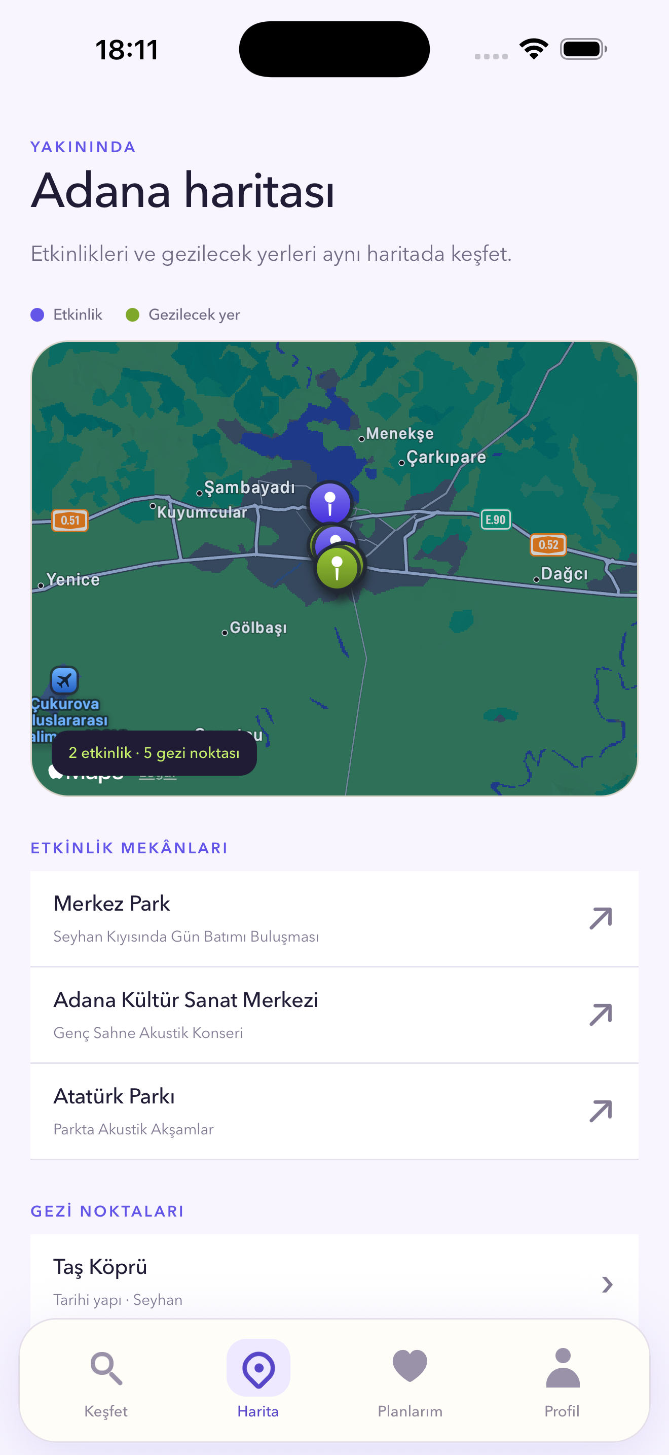 Şehirde app screen 2