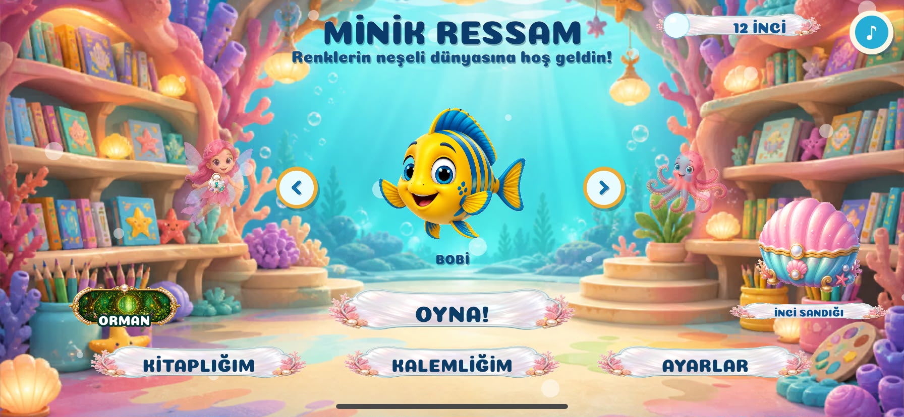 Minik Ressam play menu